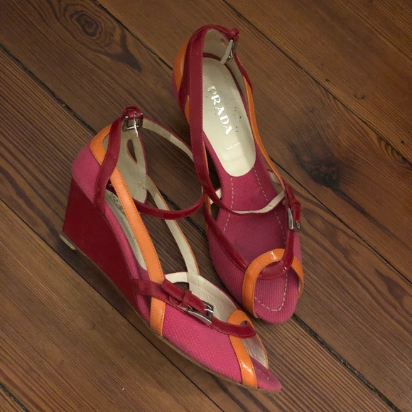 Gently used Prada wedges - great condition! - Picture 1 of 5